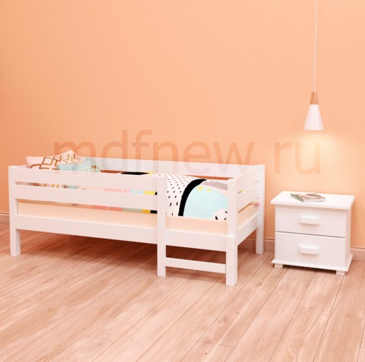 Детская кровать MDF "Сказка" с лестницей