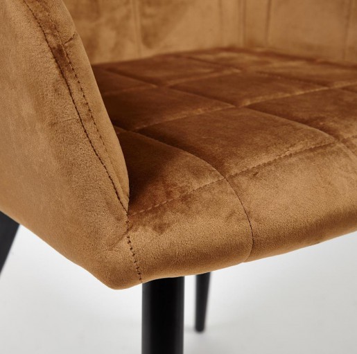Кресло BEATA металл/ткань Коричневый, 56х60х82 см 